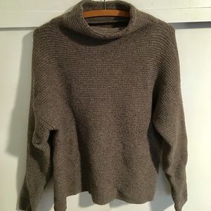 Madewell chunky gray turtleneck sweater